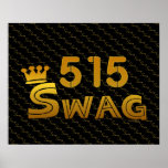 515 Area Code Swag Poster