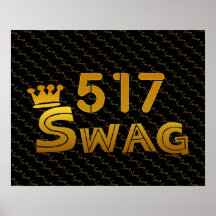 517 Area Code Swag Print