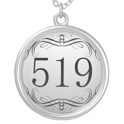 519 Area Code Necklace by AreaCodes 519 Area Code Necklace by AreaCodes