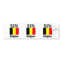 51% Belgian Bumper Sticker