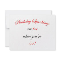 51 Birthday Spanking Custom Announcement