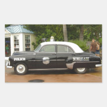 '51 Chevrolet Police Car Rectangle Stickers