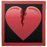 51 CORAL BROKEN HEART LOVE LOST PAST SAD BLACK BAC NAPKINS