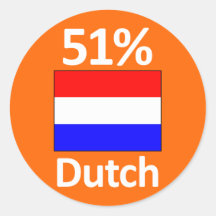 51% Dutch Round Stickers