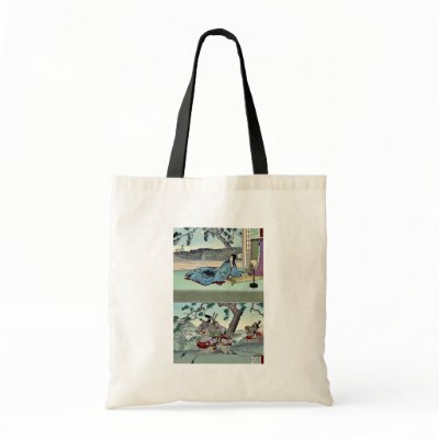 51: Kogo no Tsubone ; 52: Tomoe Gozen Ukiyoe Bag by hokusai_art