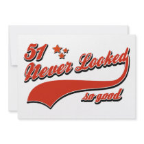 51 never looked so good custom invitation