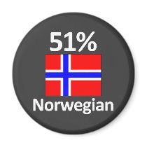 51% Norwegian Fridge Magnet