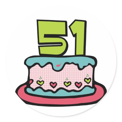 51 Year Old Birthday Cake Sticker by Birthday_Bash