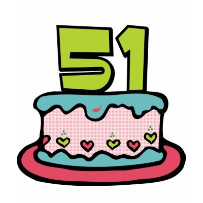 51 Year Old Birthday Cake T-shirt by Birthday_Bash. Celebrate the anniversary of one's birth by surprising your birthday friends with our cute cartoon 
