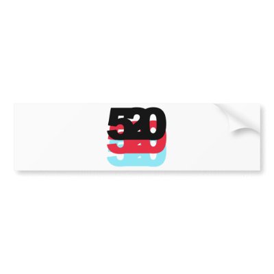 520 Area Code Bumper Sticker by crum6178