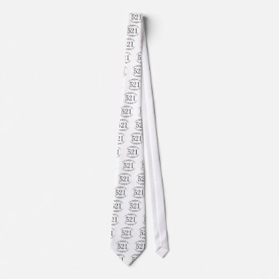 521 Area Code Custom Tie by