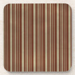 52 BURGUNDY BEIGE CLASSIC STRIPES PATTERNS TEMPLAT cork coasters