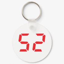 52 fifty-two red alarm clock digital number keychains by Tomaniac 52 fifty-two red alarm clock digital number keychains
