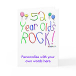 52 Year Olds Rock ! Card