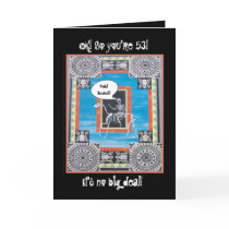 53rd Birthday with Skeleton Riding a Horse Card