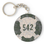 542 & Crossbones Key Chain