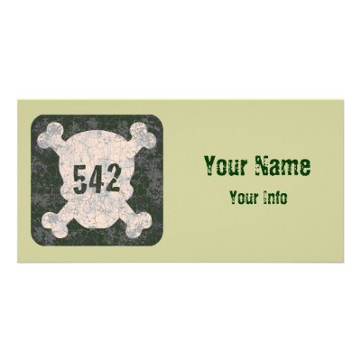 542 & Crossbones Customized Photo Card by vicevoices