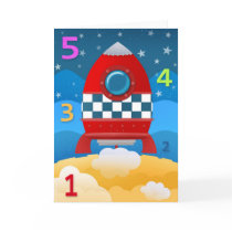 54321 blast off - greeting card cards