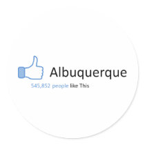 545852 people like Albuquerque Sticker