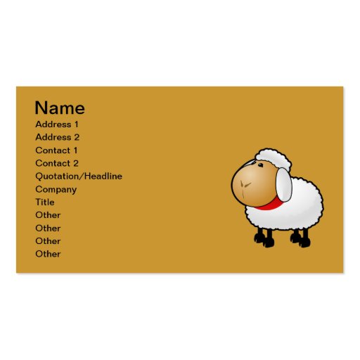 54-Free-Cartoon-Sheep-Clipart-Illustration Business Cards (front side)