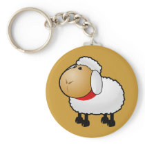54-Free-Cartoon-Sheep-Clipart-Illustration Keychain