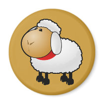 54-Free-Cartoon-Sheep-Clipart-Illustration Fridge Magnet