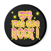 54 Year Olds Rock! (Pink) Magnet by TShirtDotCom 54 Year Olds Rock! (Pink) Magnet
