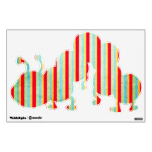 551_red-green-stripes-paper BLUE STRIPES YELLOW LI Room Stickers