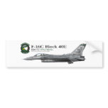 555th Fighter Squadron F-16C Block 40E Bumper Sticker