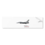 555th Fighter Squadron F-16C Block 40E Bumper Sticker