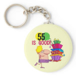 55 is Good Birthday T-shirts and Gifts Keychains