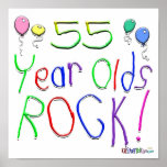 55 Year Olds Rock ! Poster