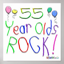 55 Year Olds Rock ! Poster
