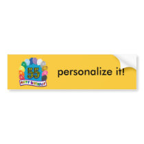 55th Birthday Balloons Design Bumper Stickers