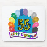 55th Birthday Balloons Design Mouse Pads