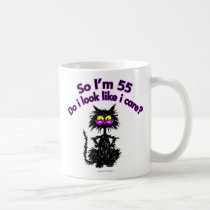 55th Birthday Cat Gifts mugs