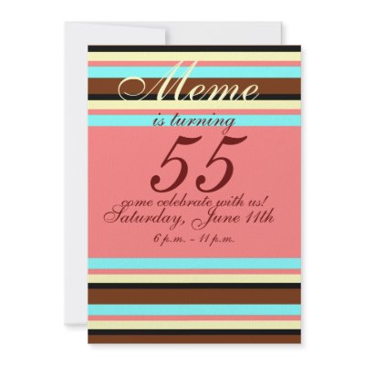 55th birthday Invitation by Nanas_Alley