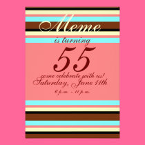 55th birthday Invitation invitations
