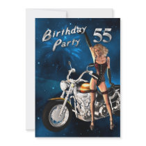 55th Birthday party Invitation