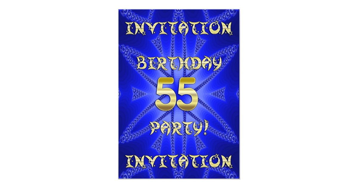 55th Birthday party invitation | Zazzle