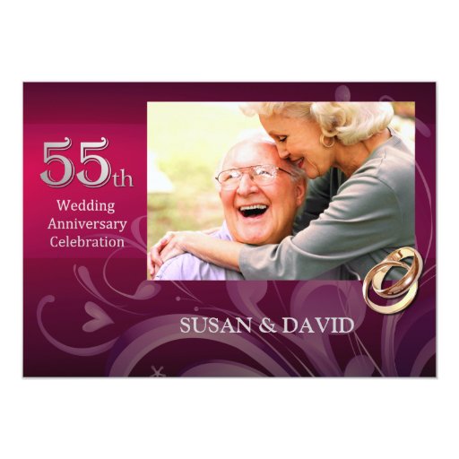 55th Wedding Anniversary Party Invitations Zazzle