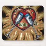 55th wedding anniversary square mouse mats