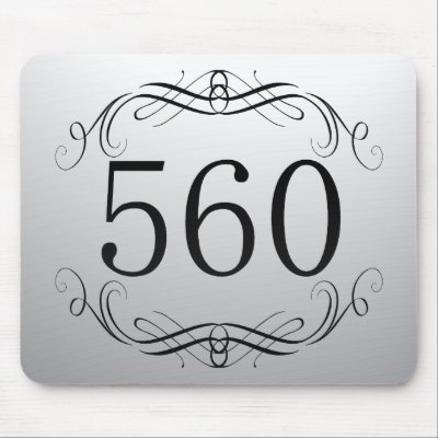 560 Area Code Mouse Pad by AreaCodes