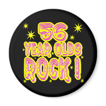 56Year Olds Rock! (Pink) Magnet by TShirtDotCom 56Year Olds Rock! (Pink) Magnet