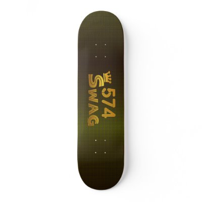 574 Area Code Swag Skate Board Deck by indiana_gift