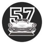 57 Bel Air Round Sticker