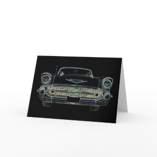 57 Chevy Bel Air Greeting Card card