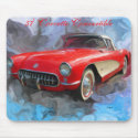 57' Corvette Convertible Mouse Pad mousepads