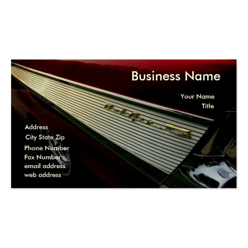'57 Wedge Business Card (front side)