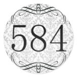 584 Area Code Round Sticker